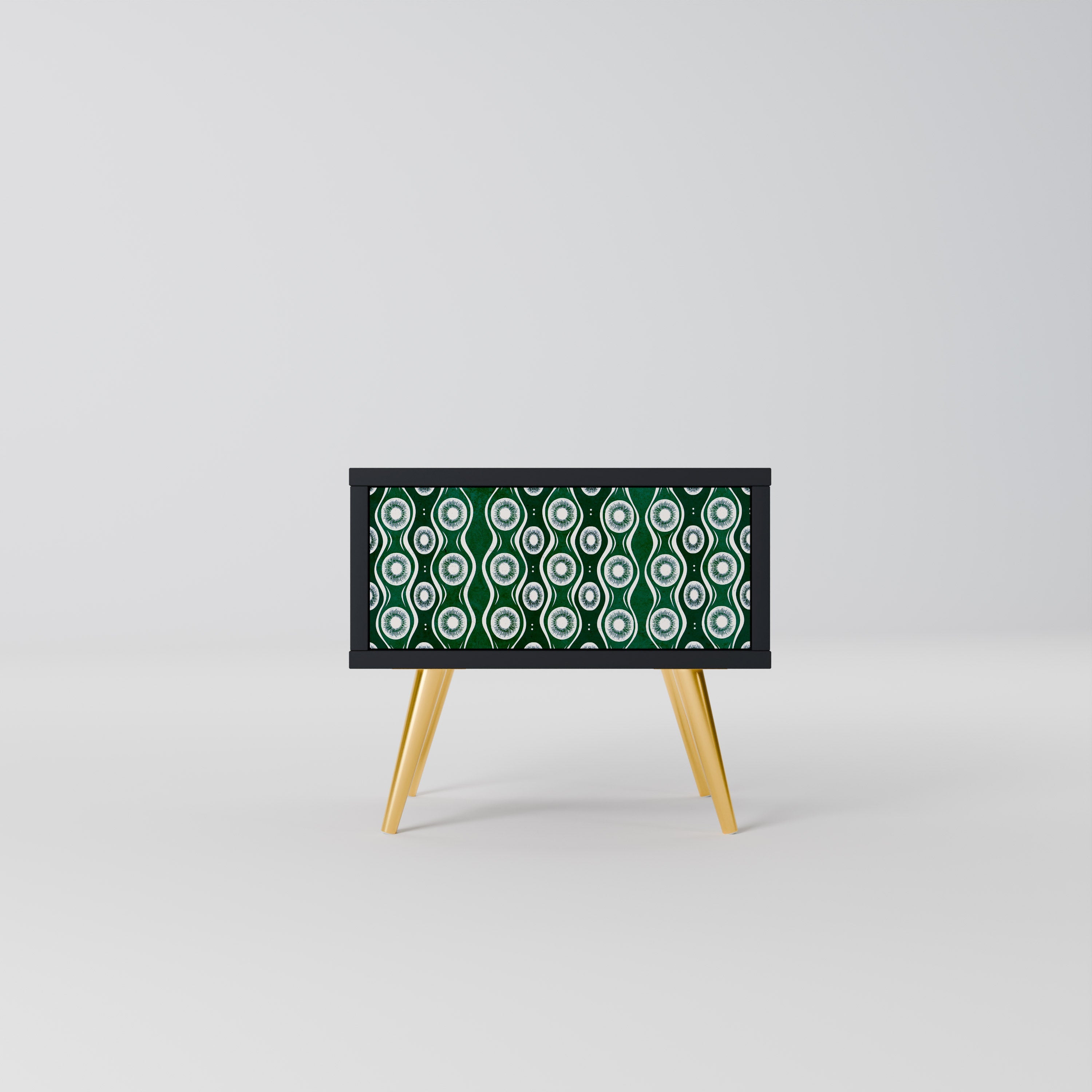 GREEN EYES Mesa de Cabeceira em Acabamento Preto