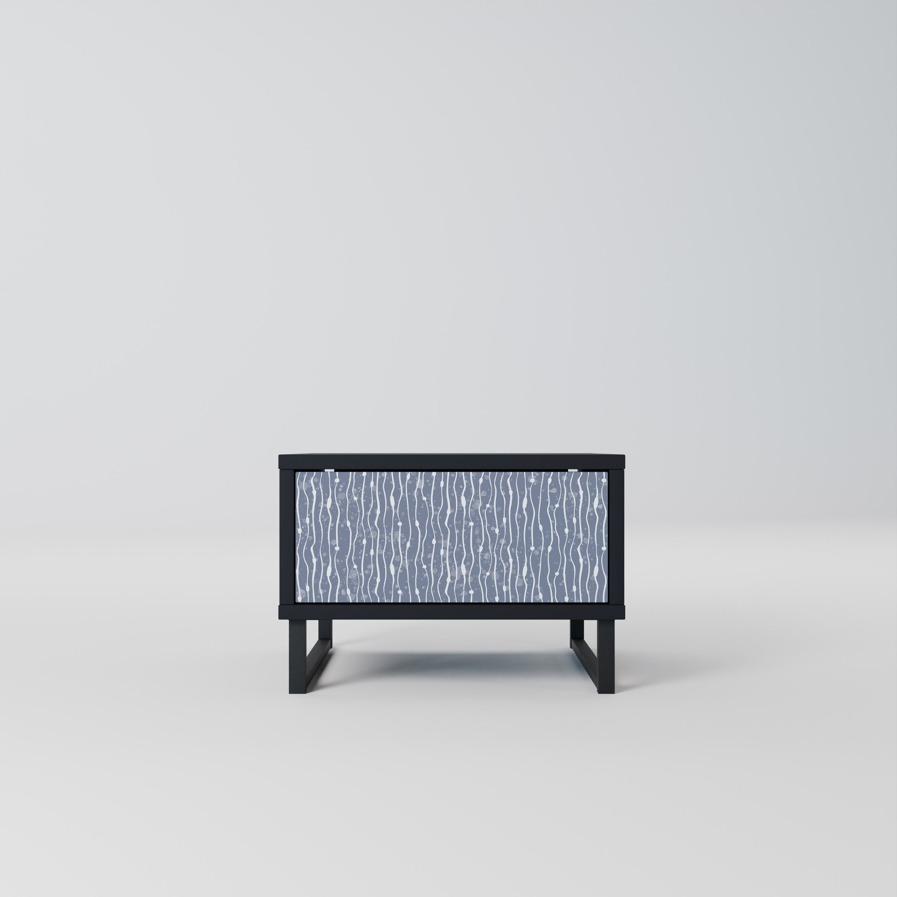 GRAPHITE RAIN Mesa de Cabeceira em Acabamento Preto