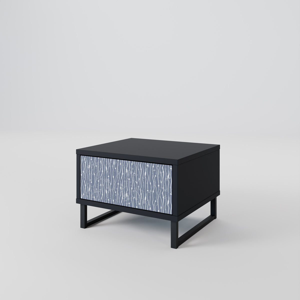GRAPHITE RAIN Mesa de Cabeceira com Gaveta