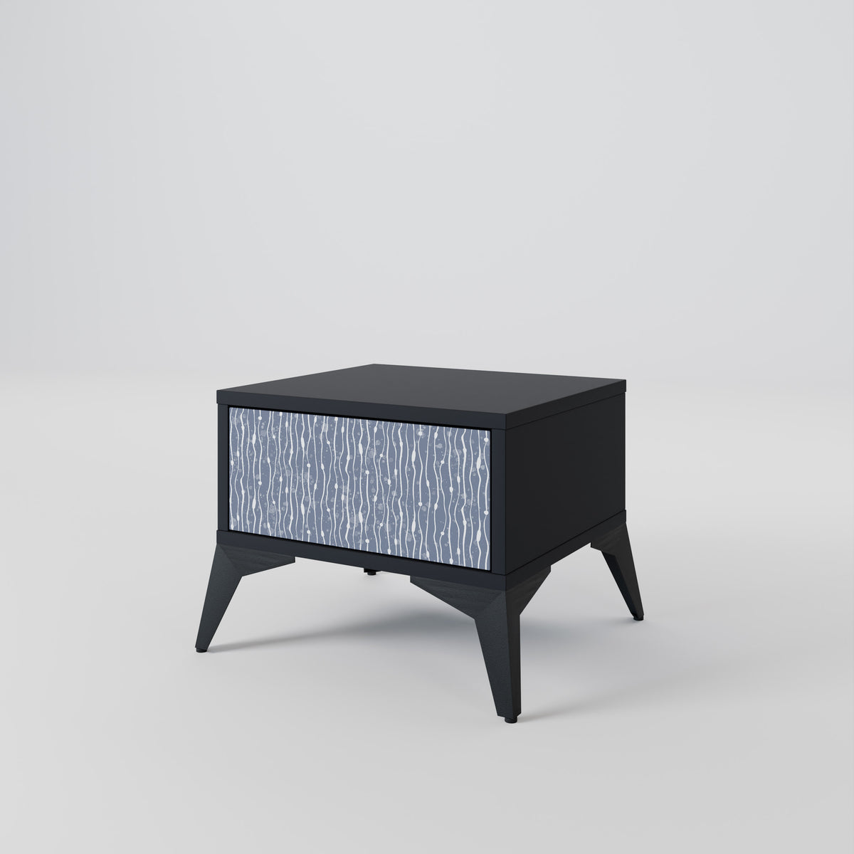 GRAPHITE RAIN Mesa de Cabeceira com Gaveta