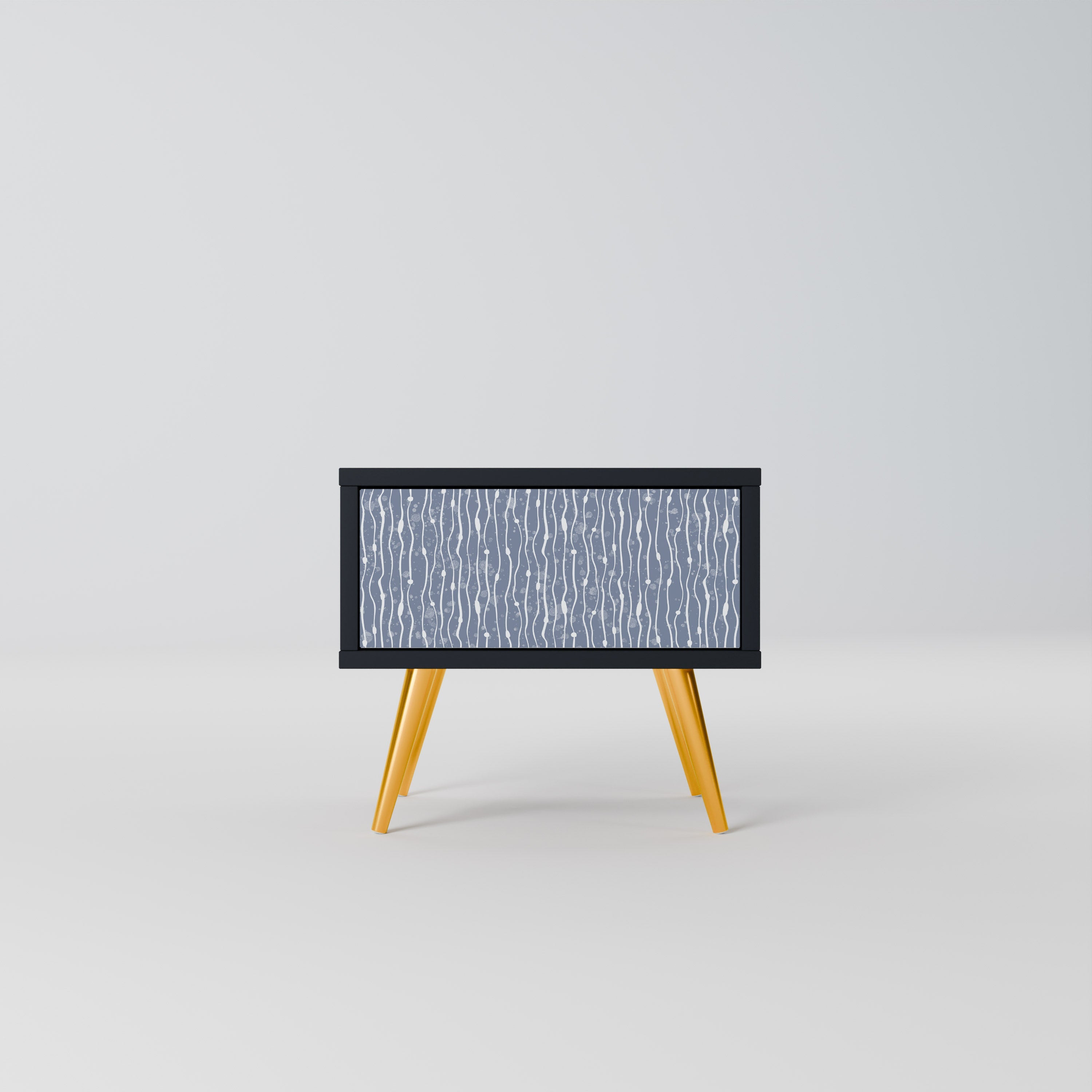 GRAPHITE RAIN Mesa de Cabeceira em Acabamento Preto