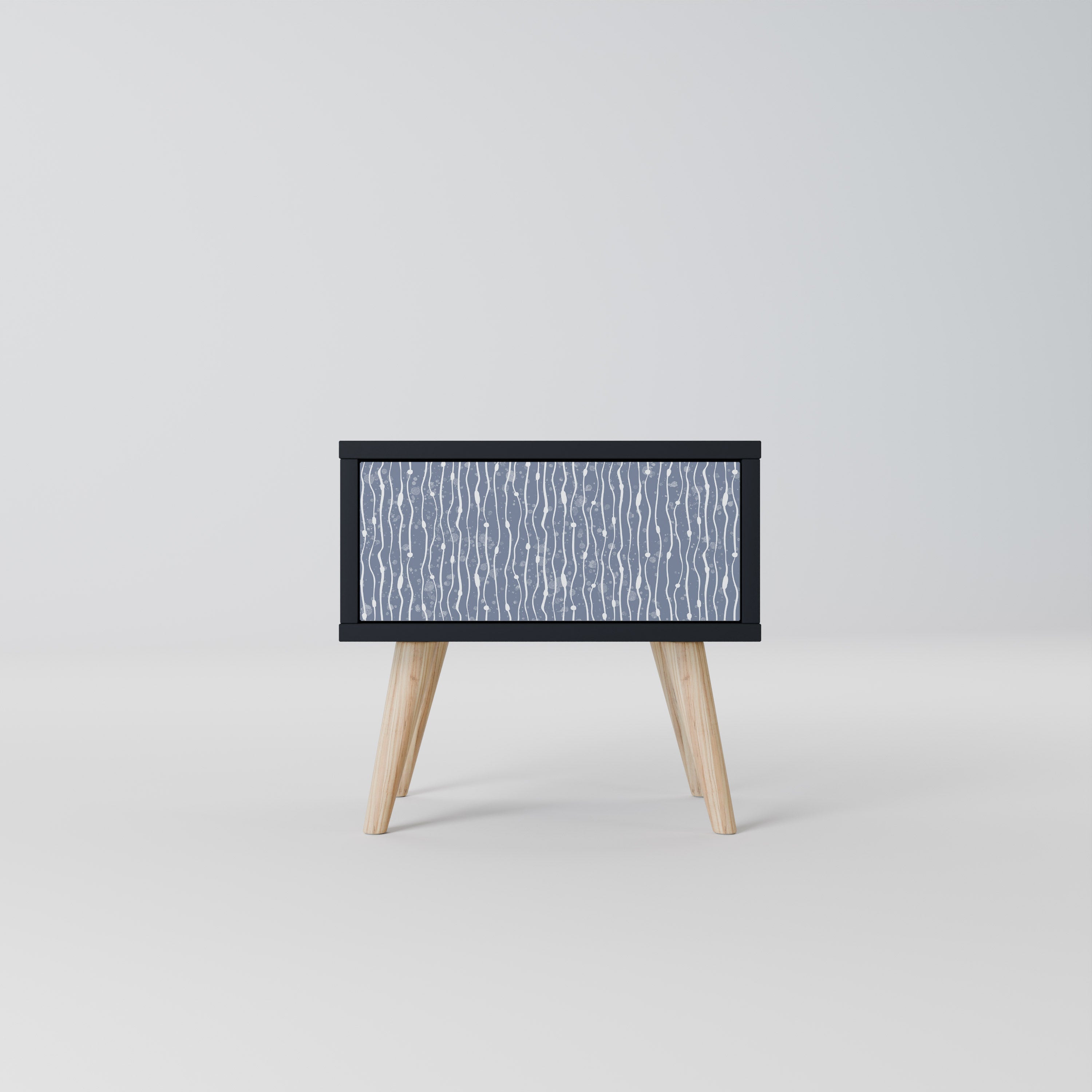 GRAPHITE RAIN Mesa de Cabeceira em Acabamento Preto