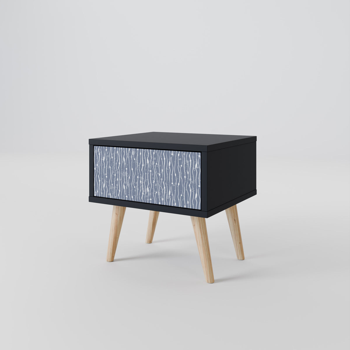 GRAPHITE RAIN Mesa de Cabeceira com Gaveta
