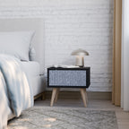 GRAPHITE RAIN Mesa de Cabeceira em Acabamento Preto