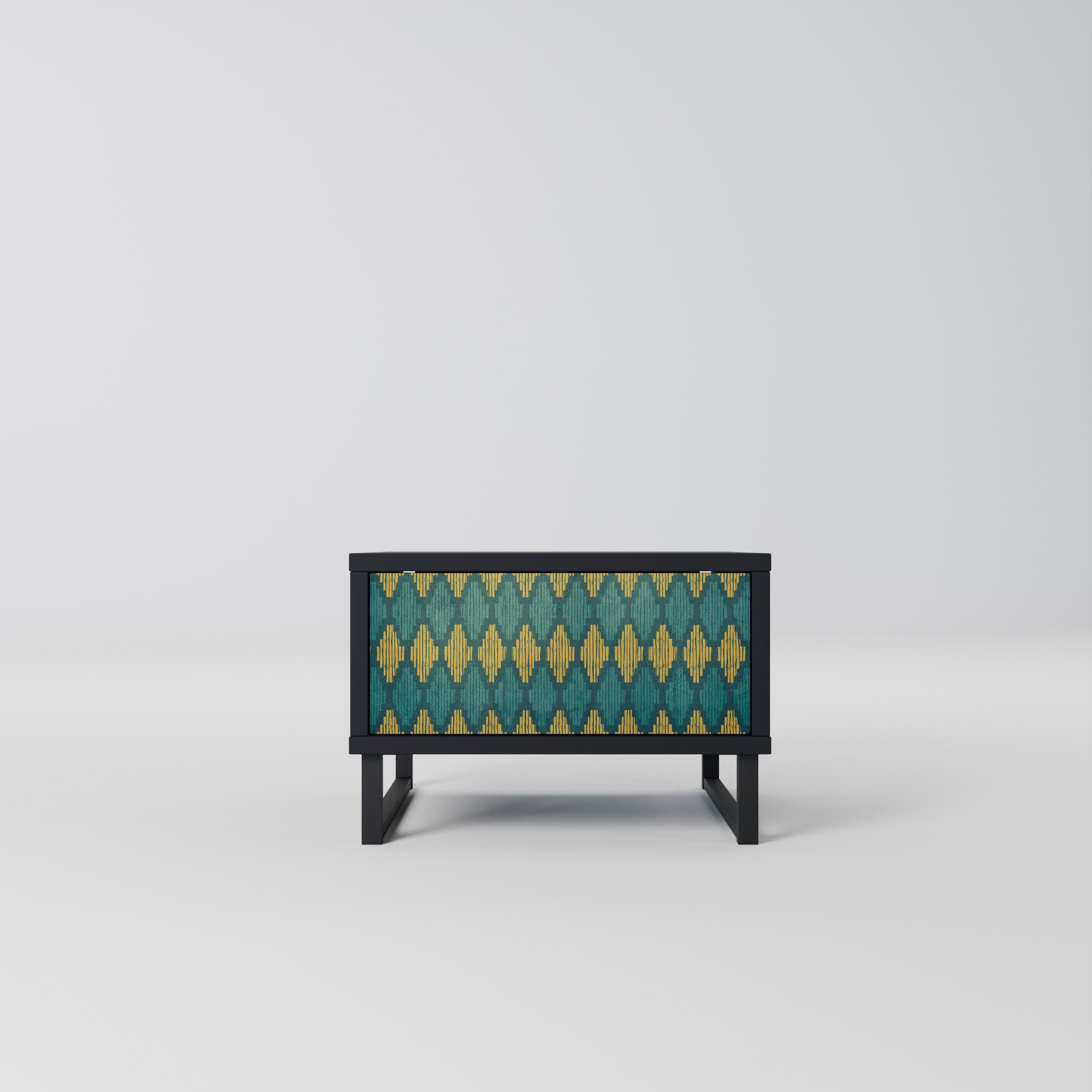 POLYGONS Mesa de Cabeceira em Acabamento Preto