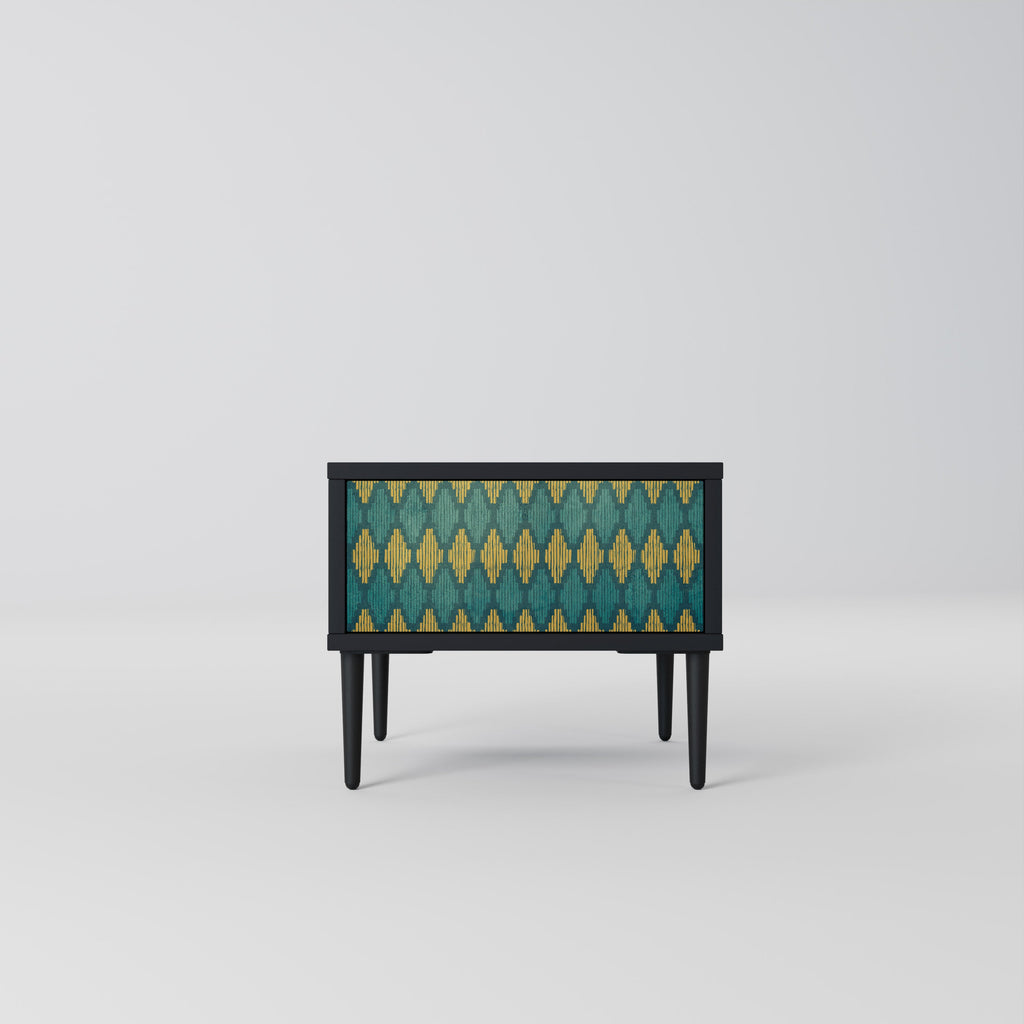 POLYGONS Mesa de Cabeceira em Acabamento Preto