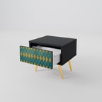 POLYGONS Mesa de Cabeceira em Acabamento Preto