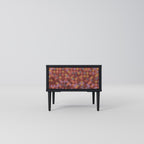 PAINTED SQUARES Mesa de Cabeceira em Acabamento Preto