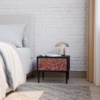 PAINTED SQUARES Mesa de Cabeceira em Acabamento Preto