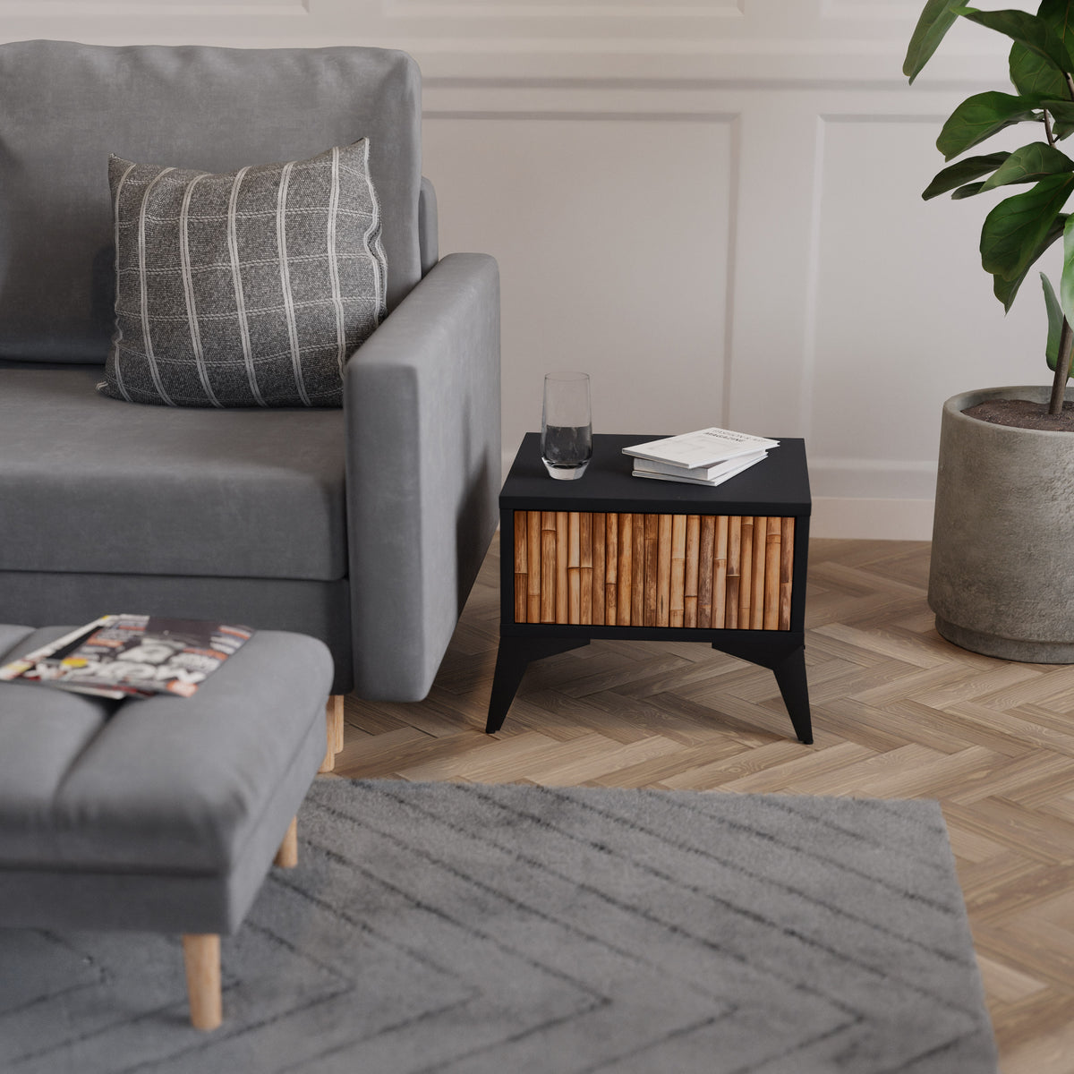 NATURAL WOOD Nightstand