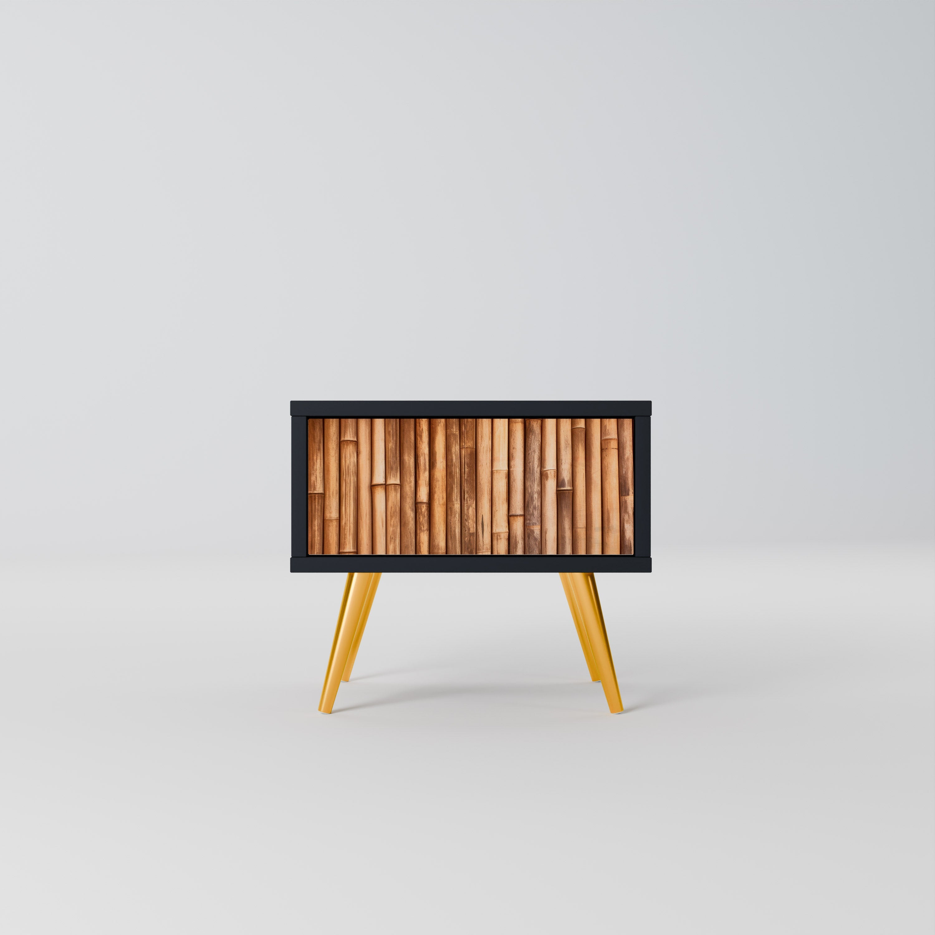 NATURAL WOOD Mesa de Cabeceira em Acabamento Preto