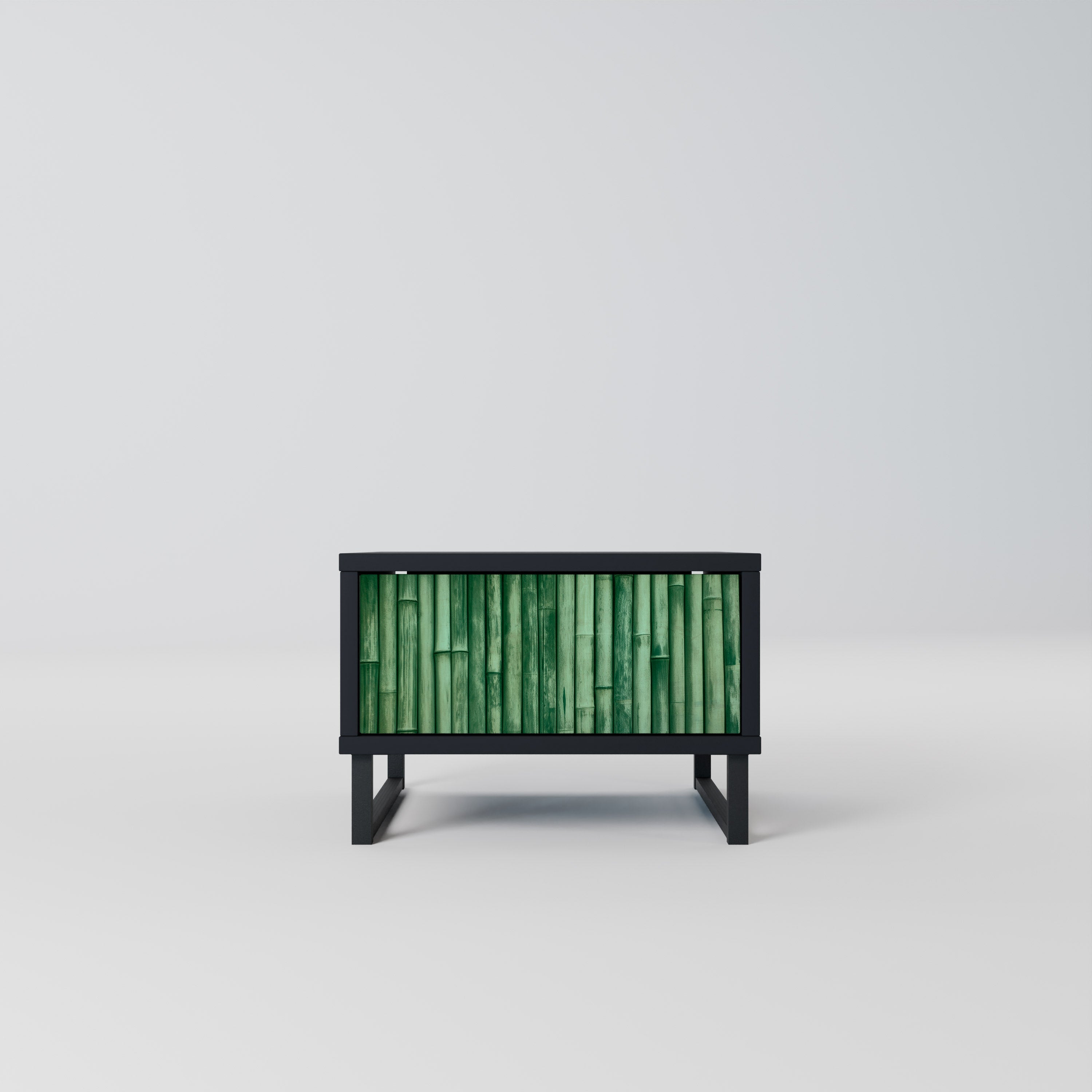 NATURAL GREEN Mesa de Cabeceira em Acabamento Preto