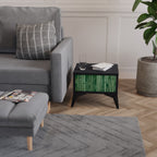 NATURAL GREEN Mesa de Cabeceira em Acabamento Preto