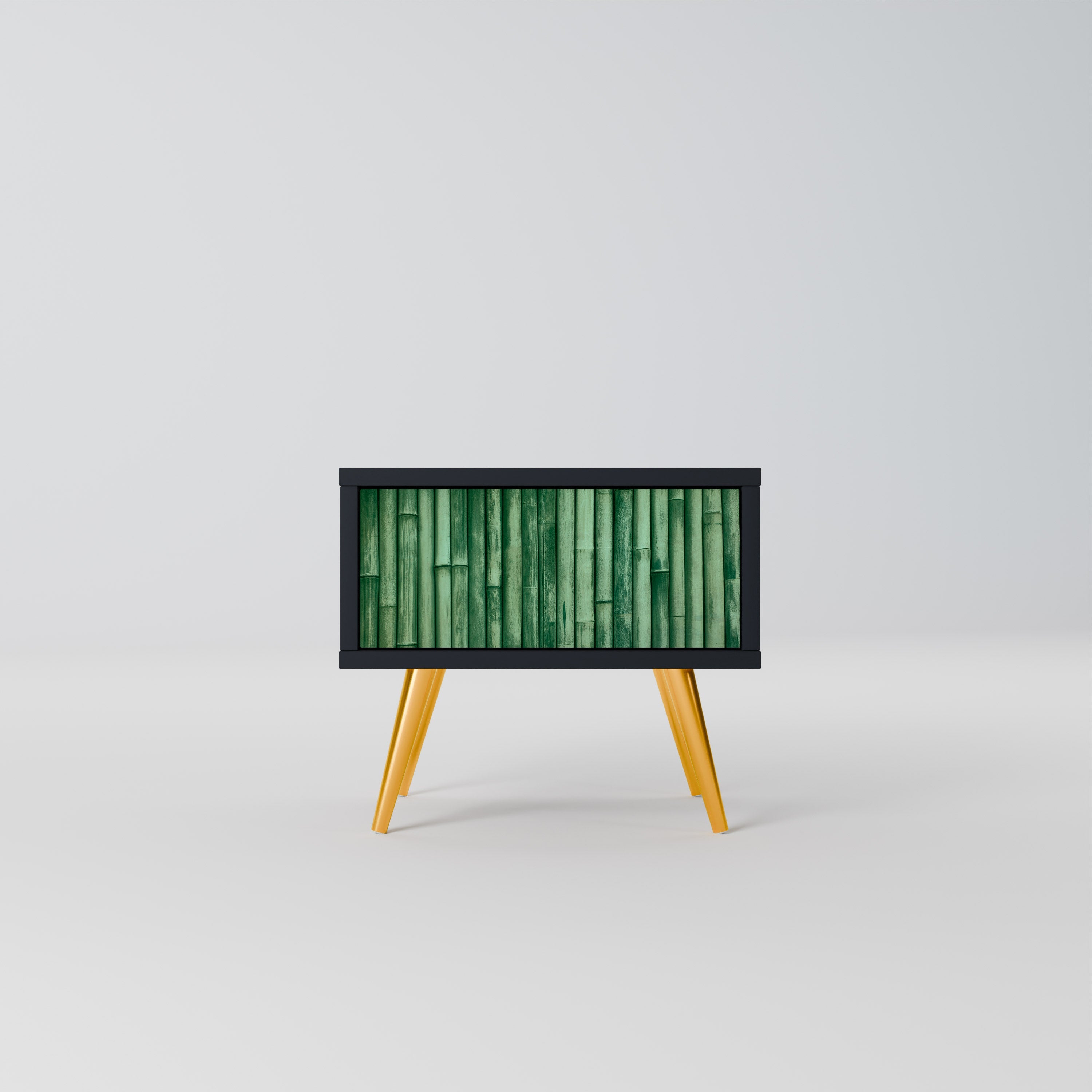 NATURAL GREEN Mesa de Cabeceira em Acabamento Preto