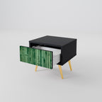 NATURAL GREEN Mesa de Cabeceira em Acabamento Preto