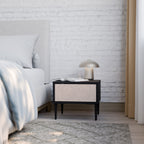 CERAMIC TEXTURE Mesa de Cabeceira em Acabamento Preto