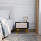 CERAMIC TEXTURE Mesa de Cabeceira em Acabamento Preto