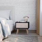 CERAMIC TEXTURE Mesa de Cabeceira em Acabamento Preto