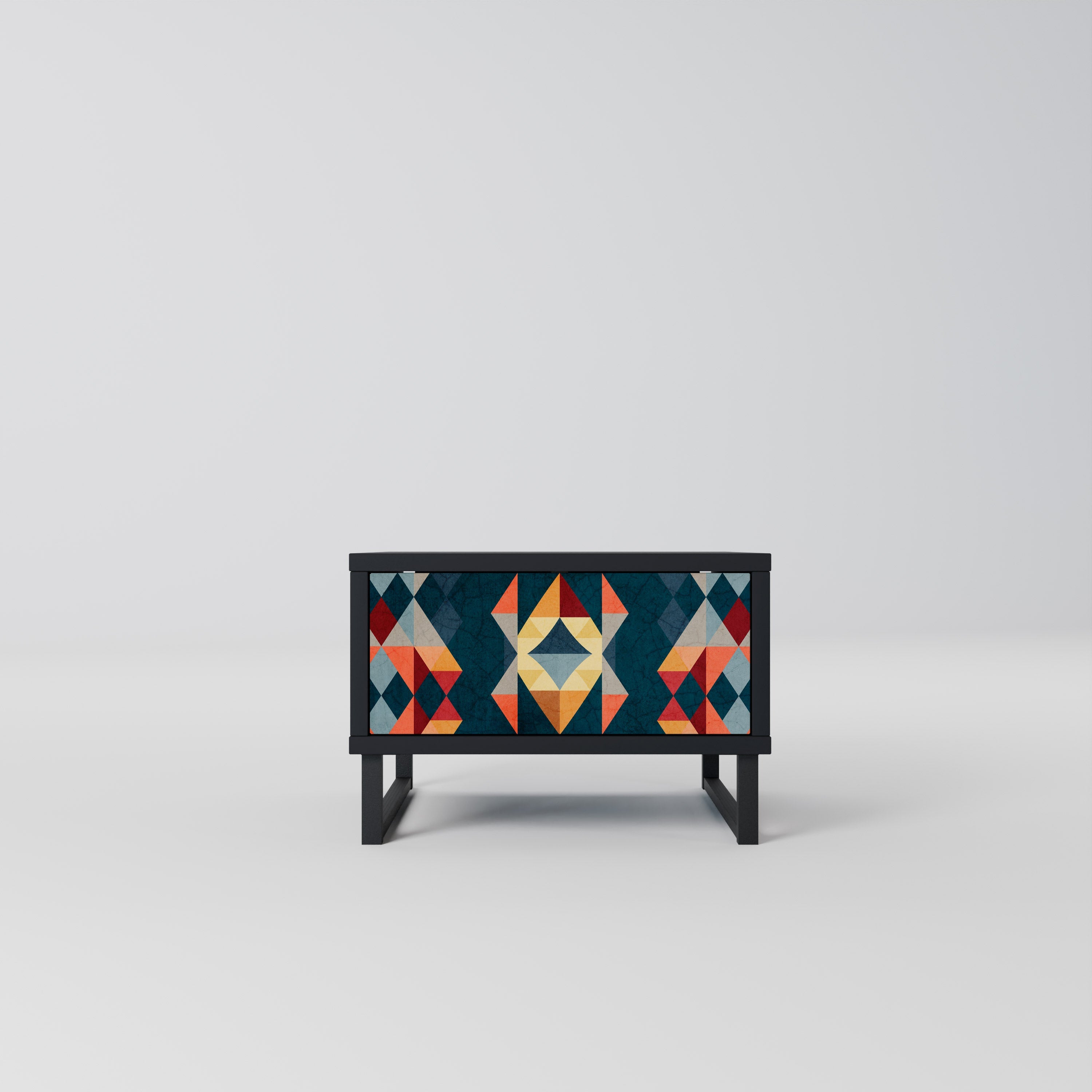 CRACKED ILLUSION Mesa de Cabeceira em Acabamento Preto