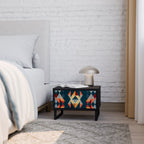 CRACKED ILLUSION Mesa de Cabeceira em Acabamento Preto