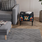 CRACKED ILLUSION Mesa de Cabeceira em Acabamento Preto