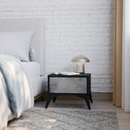 CONCRETE WALL Nightstand in Black Finish