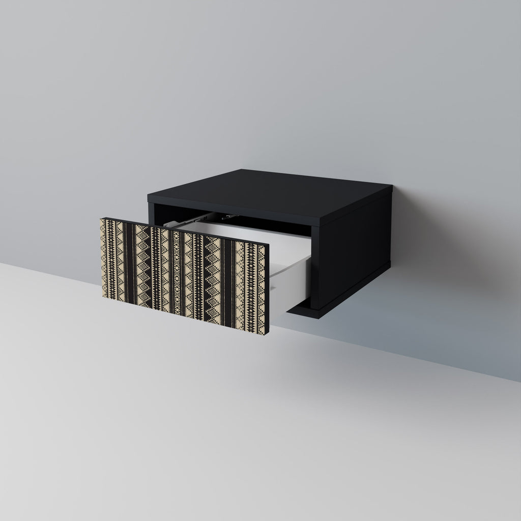 AZTEC Mesa de Cabeceira em Acabamento Preto