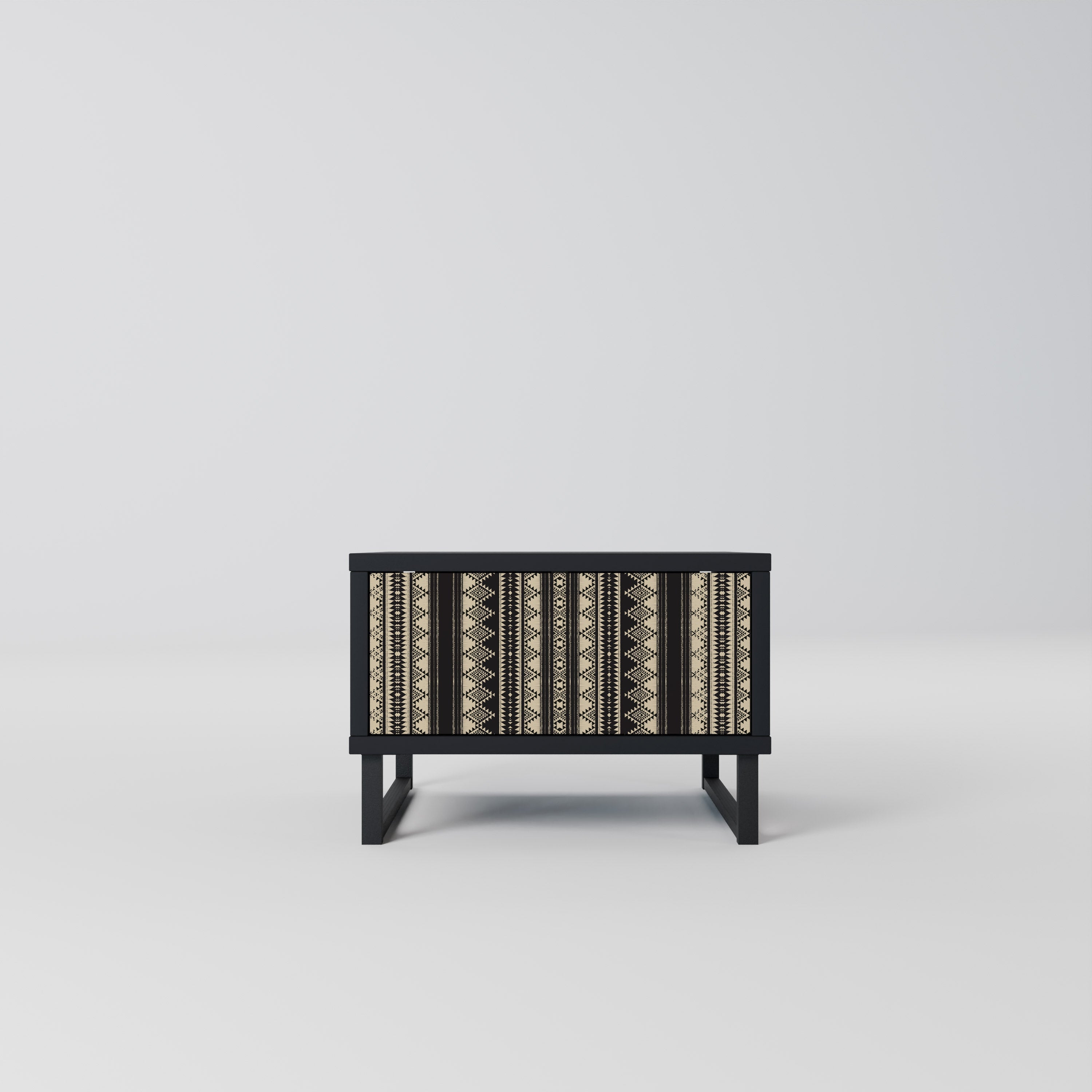 AZTEC Mesa de Cabeceira em Acabamento Preto