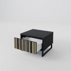 AZTEC Mesa de Cabeceira em Acabamento Preto