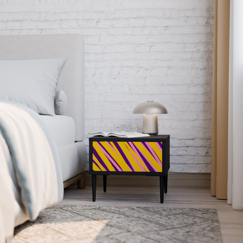 DREAMS COME TRUE Mesa de Cabeceira em Acabamento Preto