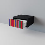 ETHNIC MEXICAN Mesa de Cabeceira em Acabamento Preto