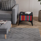 ETHNIC MEXICAN Mesa de Cabeceira em Acabamento Preto