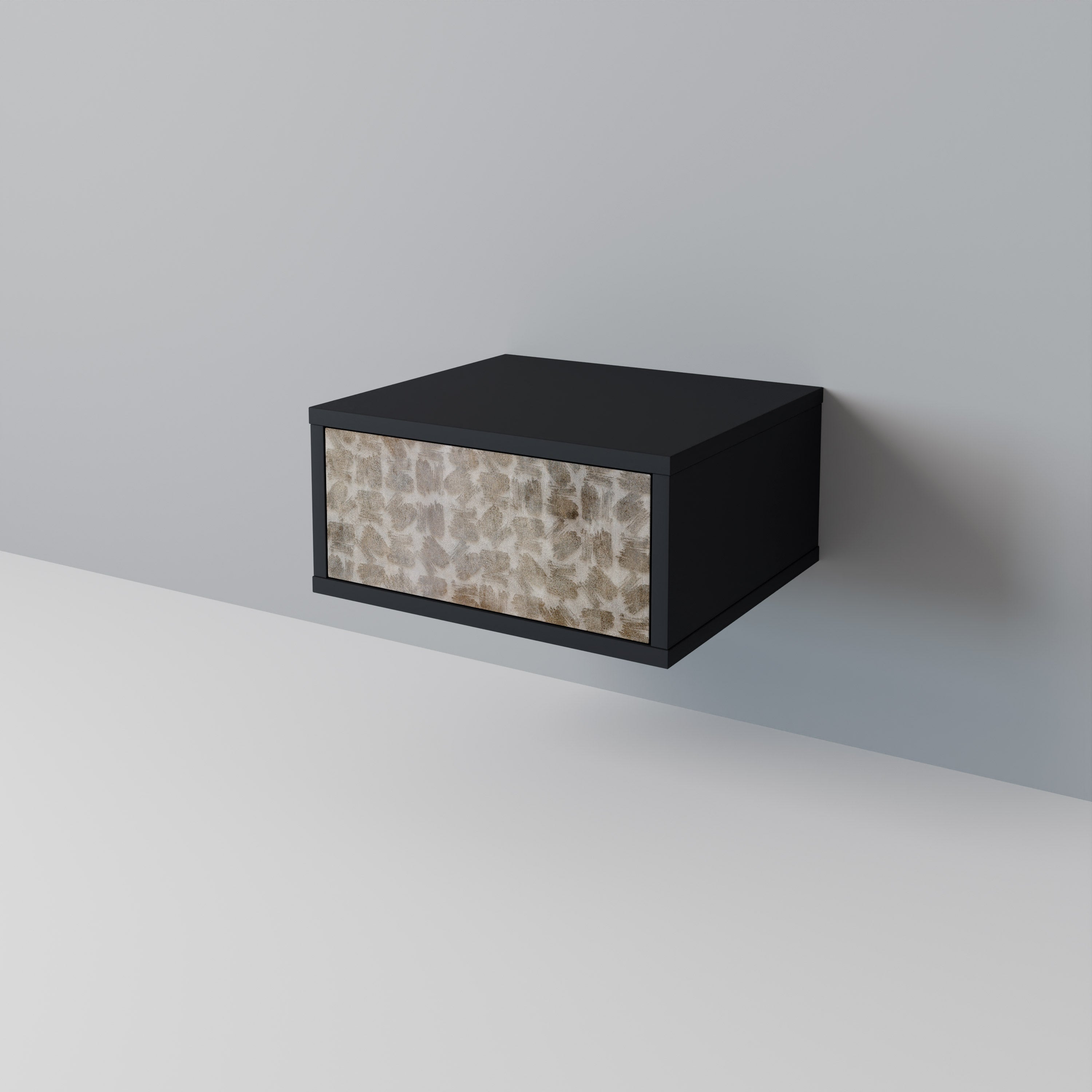 SLIGHTLY BLURRED Mesa de Cabeceira em Acabamento Preto