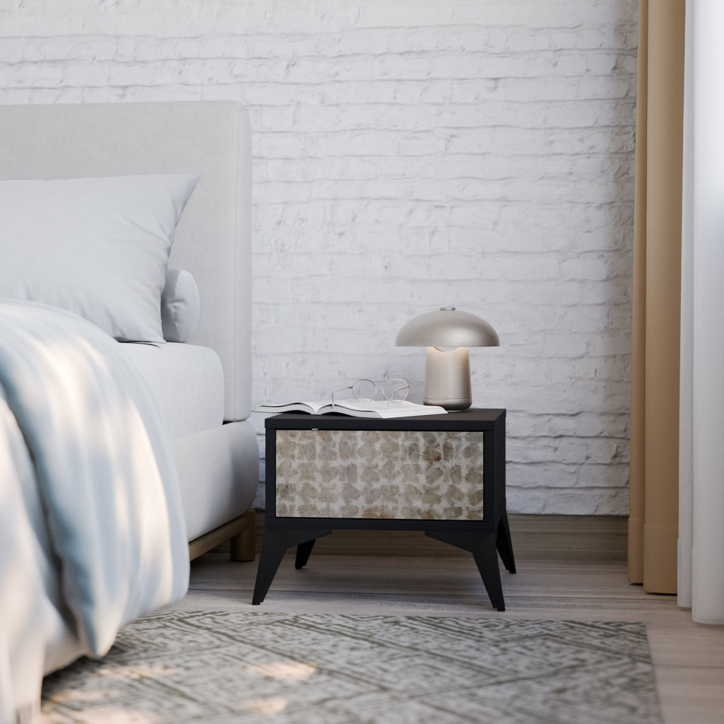 SLIGHTLY BLURRED Mesa de Cabeceira em Acabamento Preto