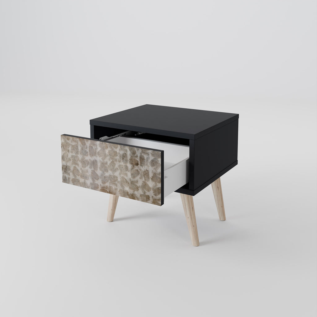 SLIGHTLY BLURRED Mesa de Cabeceira em Acabamento Preto