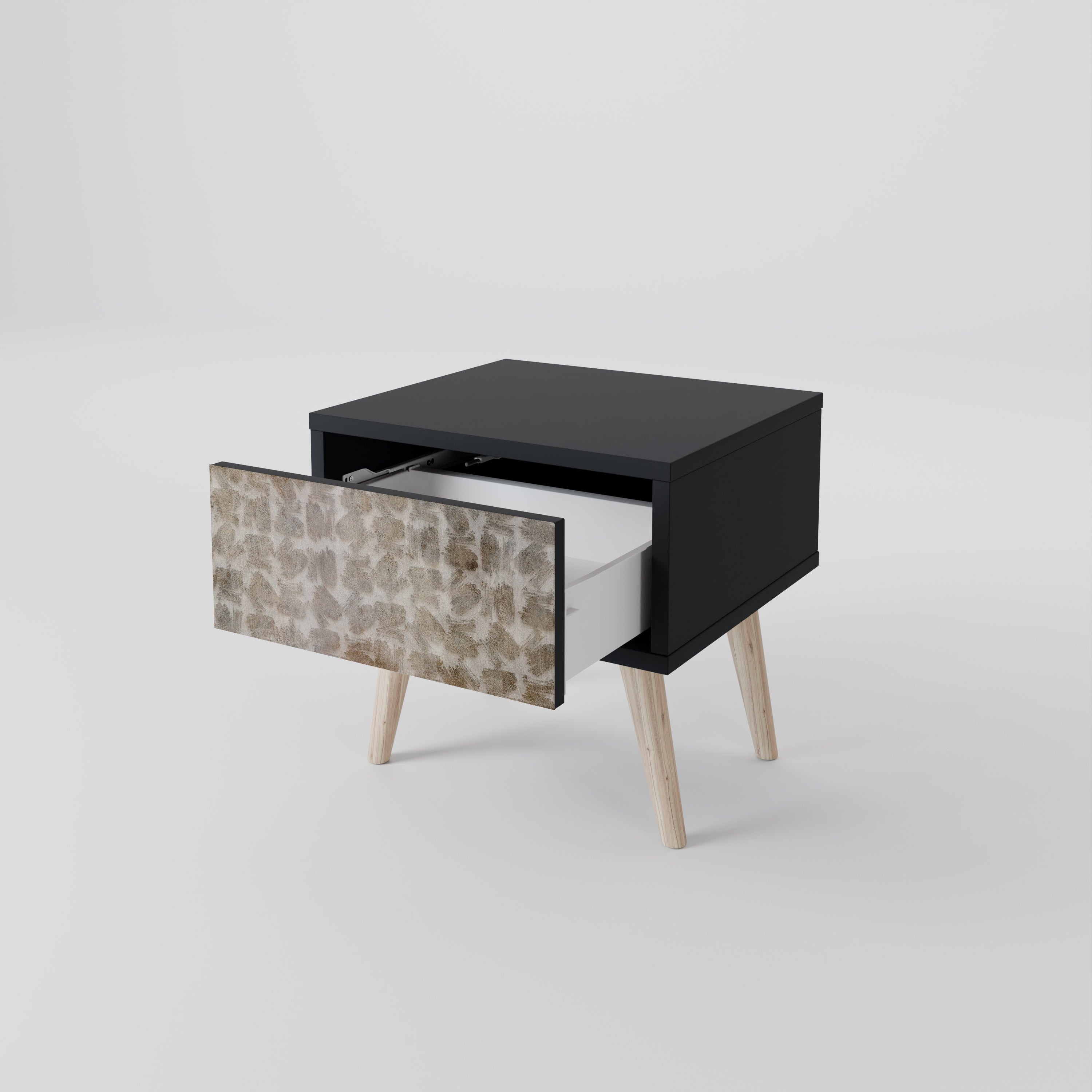 SLIGHTLY BLURRED Mesa de Cabeceira em Acabamento Preto