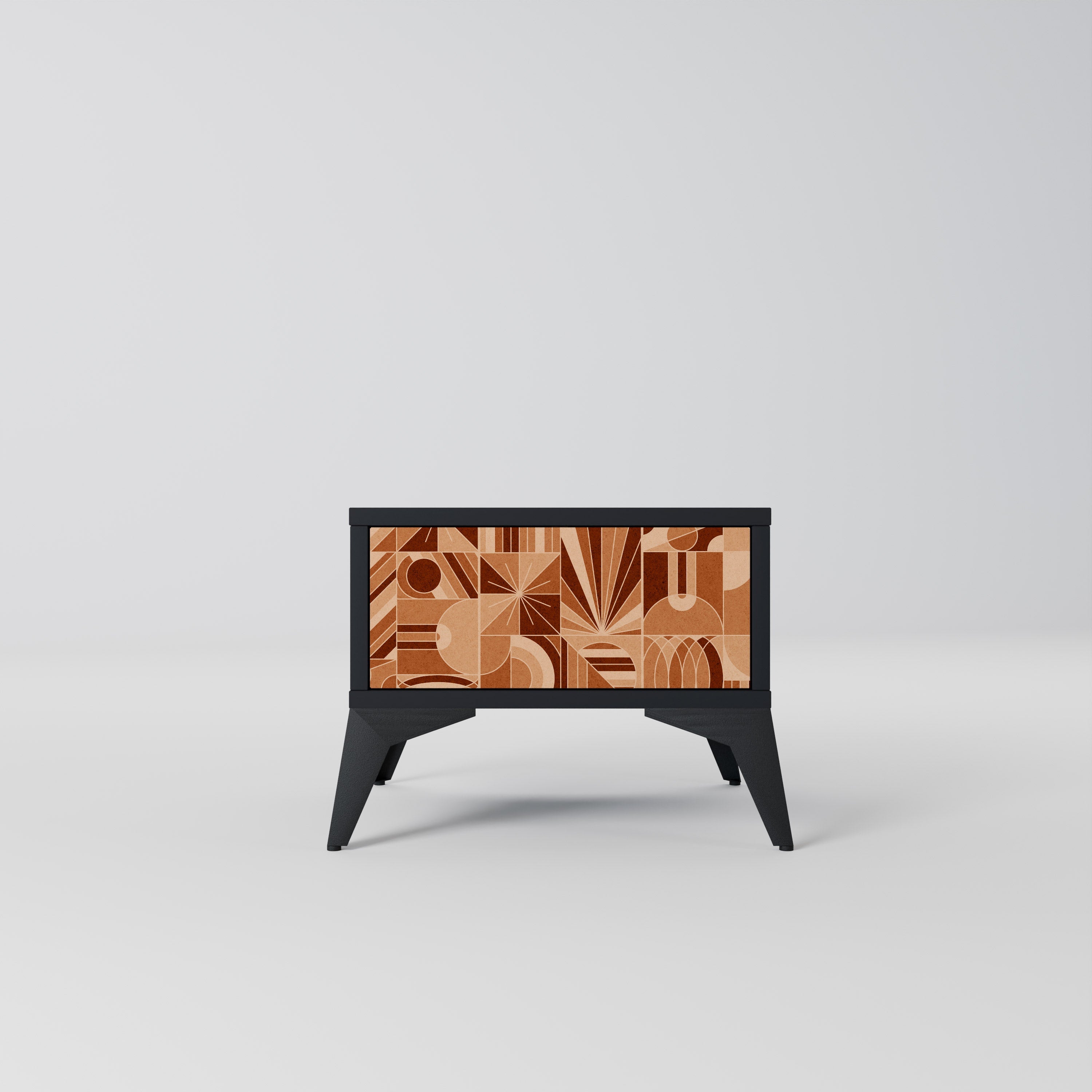 PRISM MOSAIC Mesa de Cabeceira em Acabamento Preto