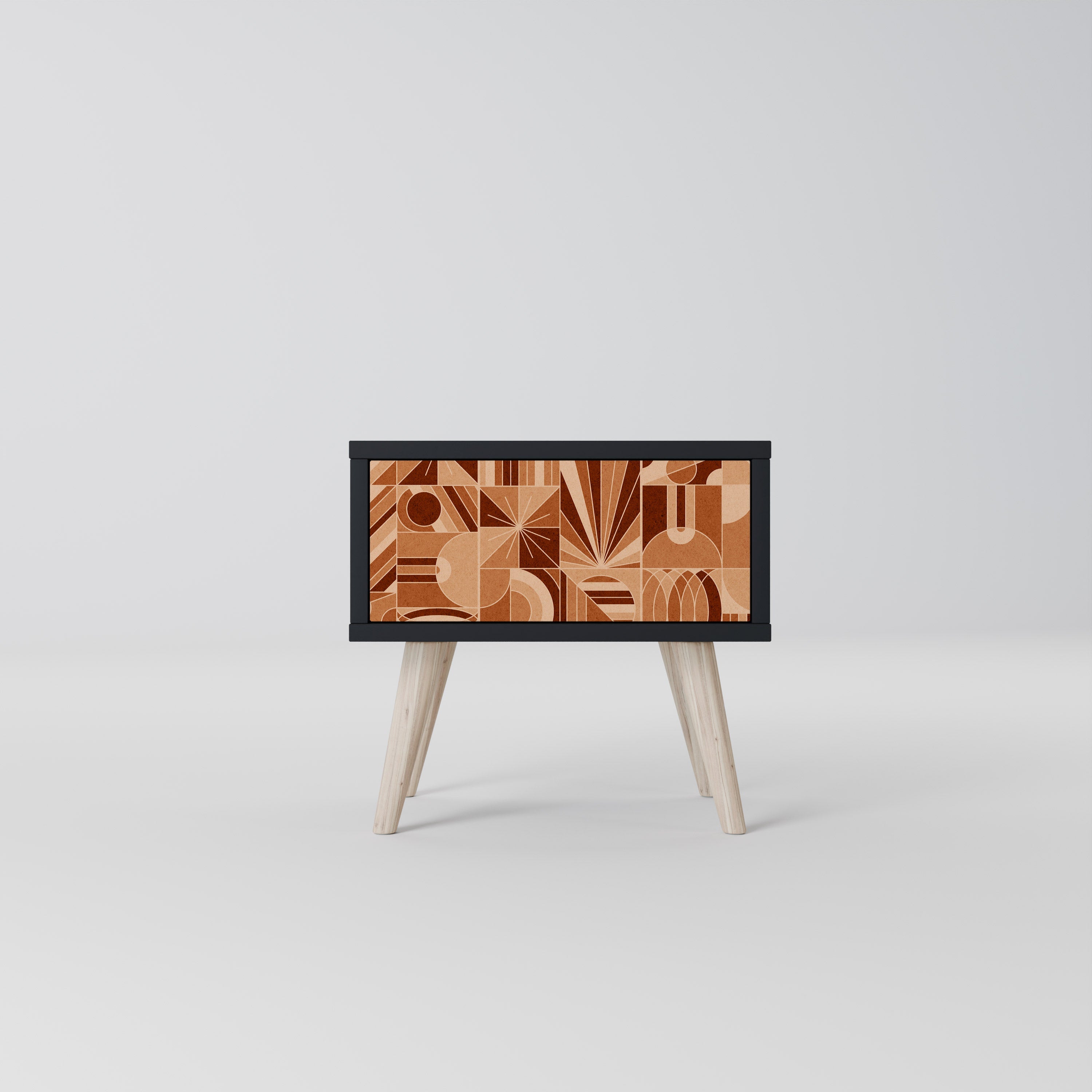 PRISM MOSAIC Mesa de Cabeceira em Acabamento Preto