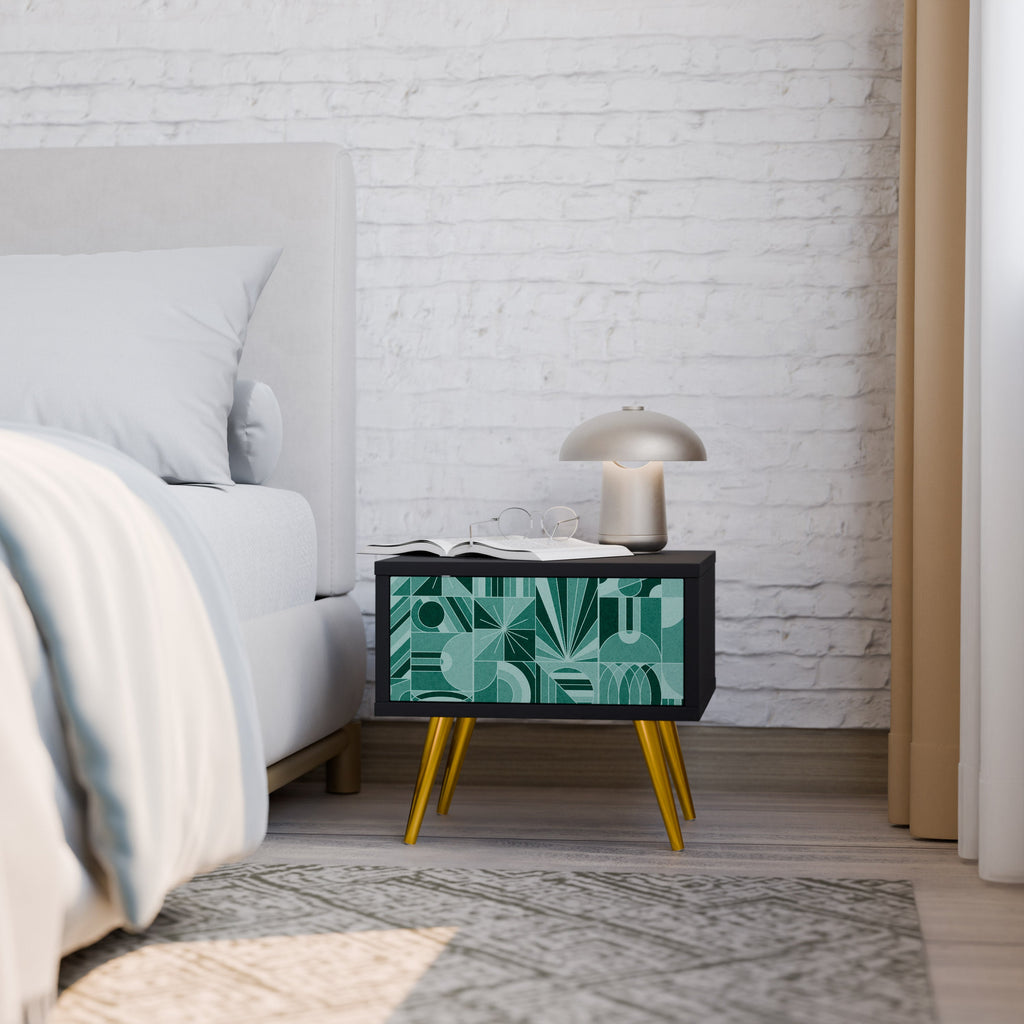 HARMONIC GRID Mesa de Cabeceira em Acabamento Preto