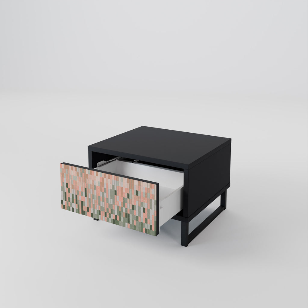 BUILDING THE FUTURE Mesa de Cabeceira em Acabamento Preto