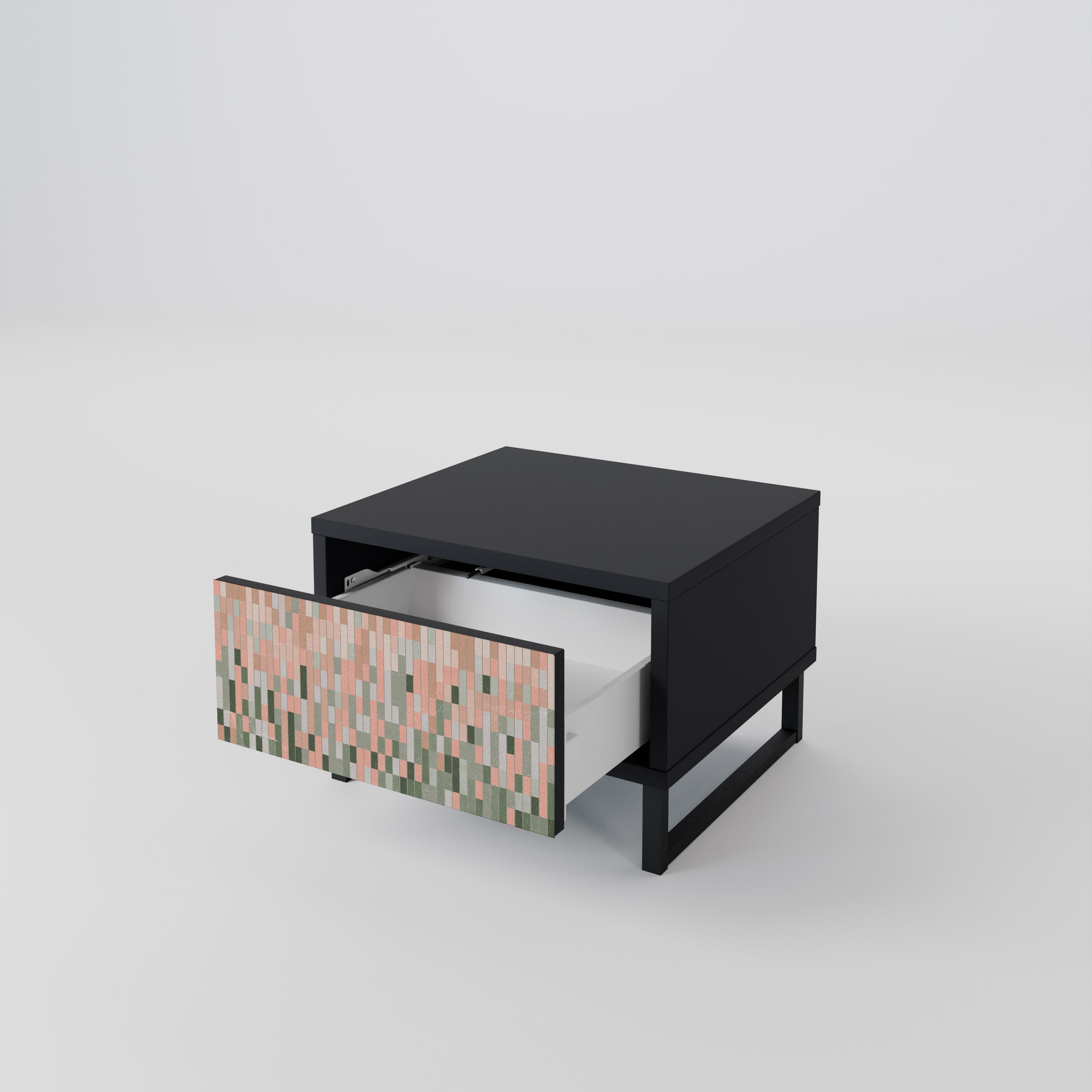 BUILDING THE FUTURE Mesa de Cabeceira em Acabamento Preto