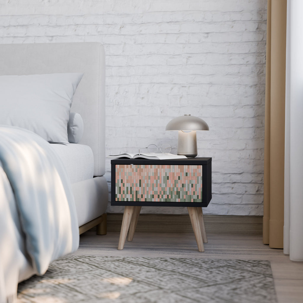 BUILDING THE FUTURE Mesa de Cabeceira em Acabamento Preto