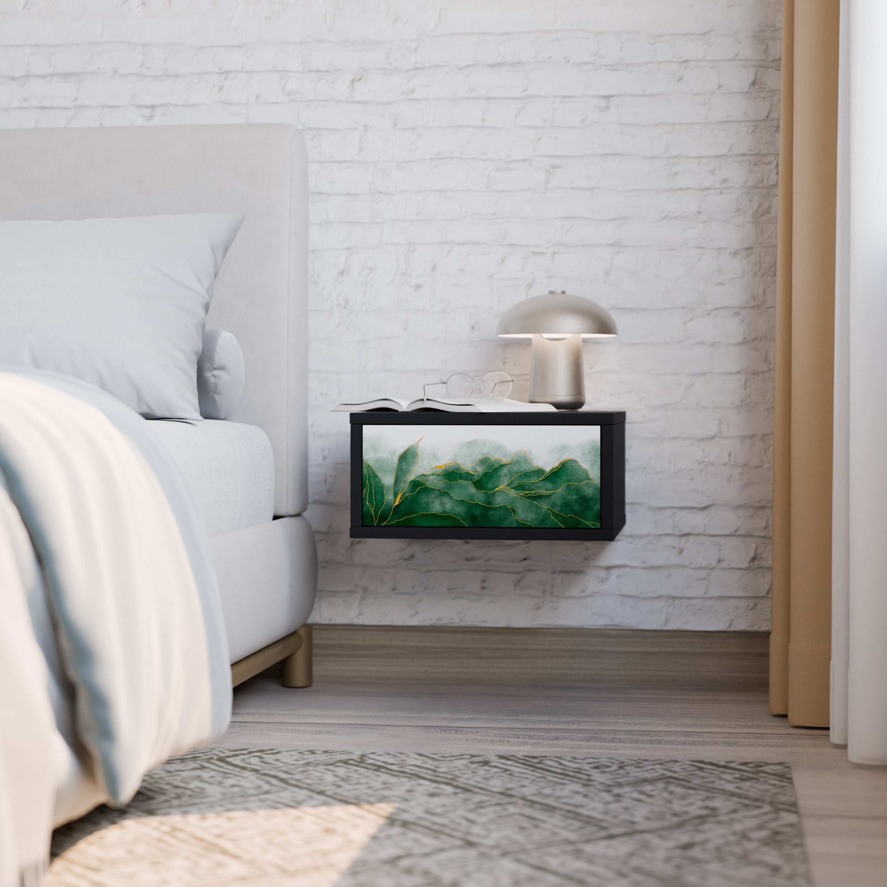 EXPENSIVE NATURE Mesa de Cabeceira em Acabamento Preto