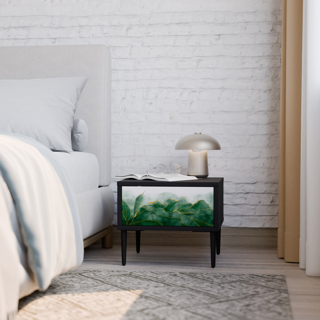 EXPENSIVE NATURE Mesa de Cabeceira em Acabamento Preto