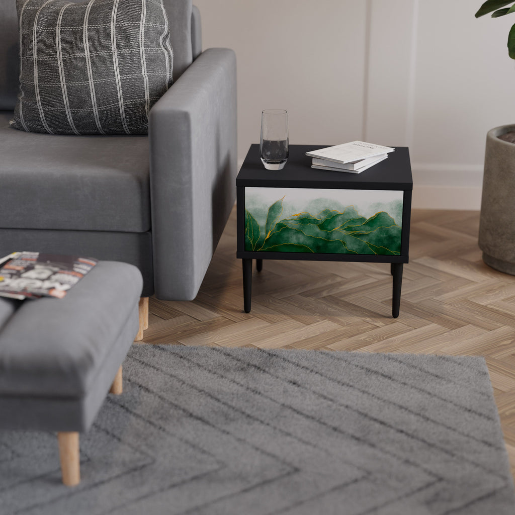 EXPENSIVE NATURE Mesa de Cabeceira em Acabamento Preto