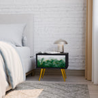 EXPENSIVE NATURE Mesa de Cabeceira em Acabamento Preto