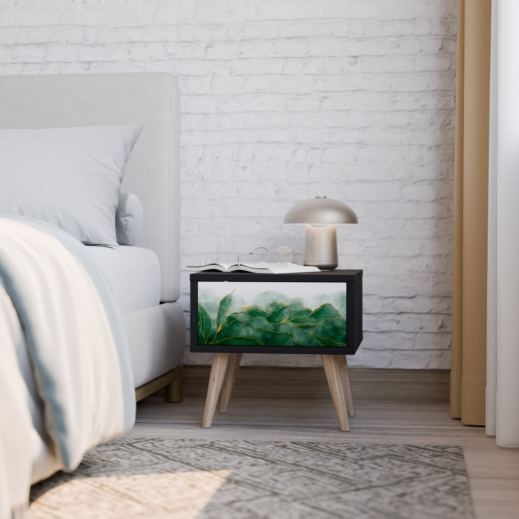 EXPENSIVE NATURE Mesa de Cabeceira em Acabamento Preto