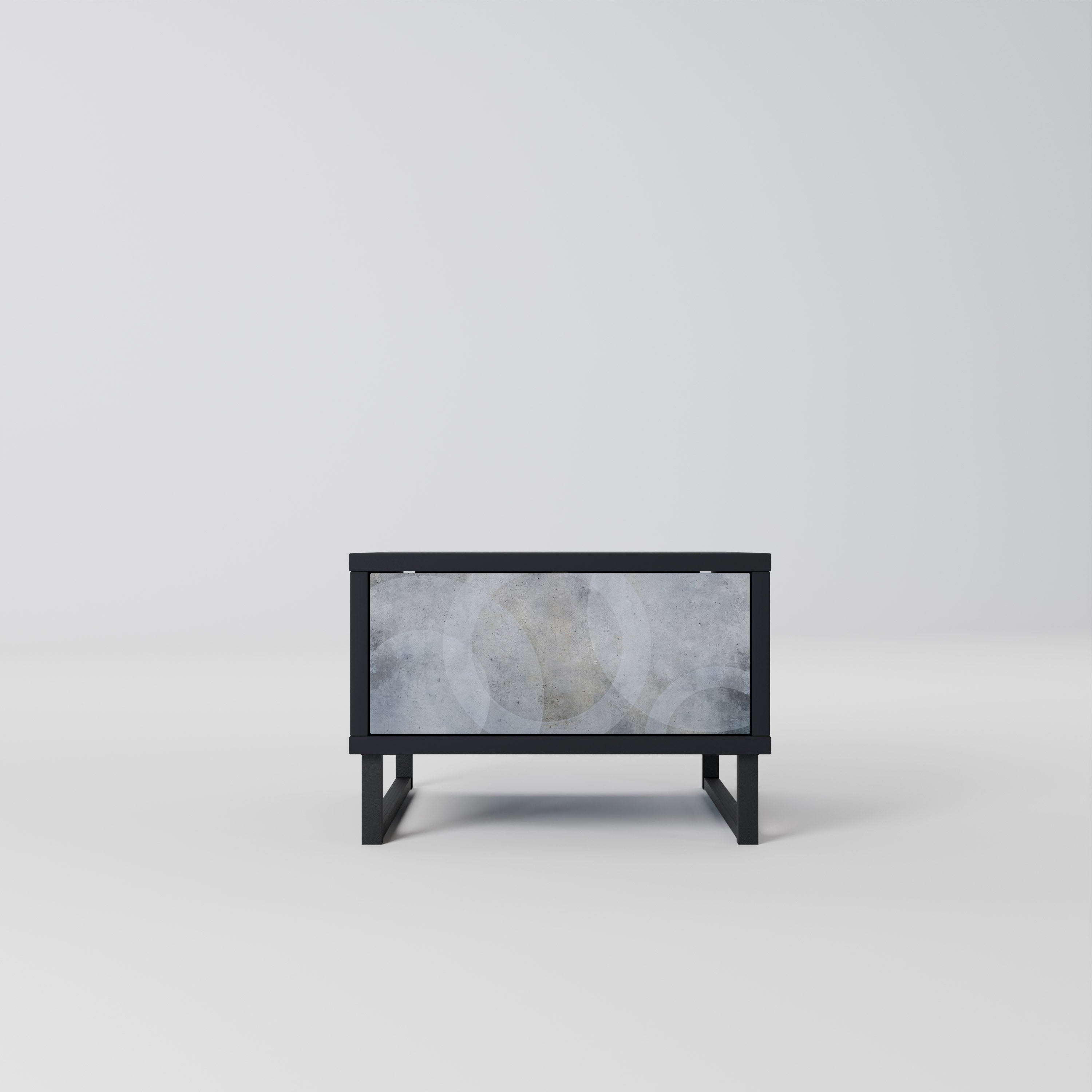 MUTED ARC Mesa de Cabeceira em Acabamento Preto