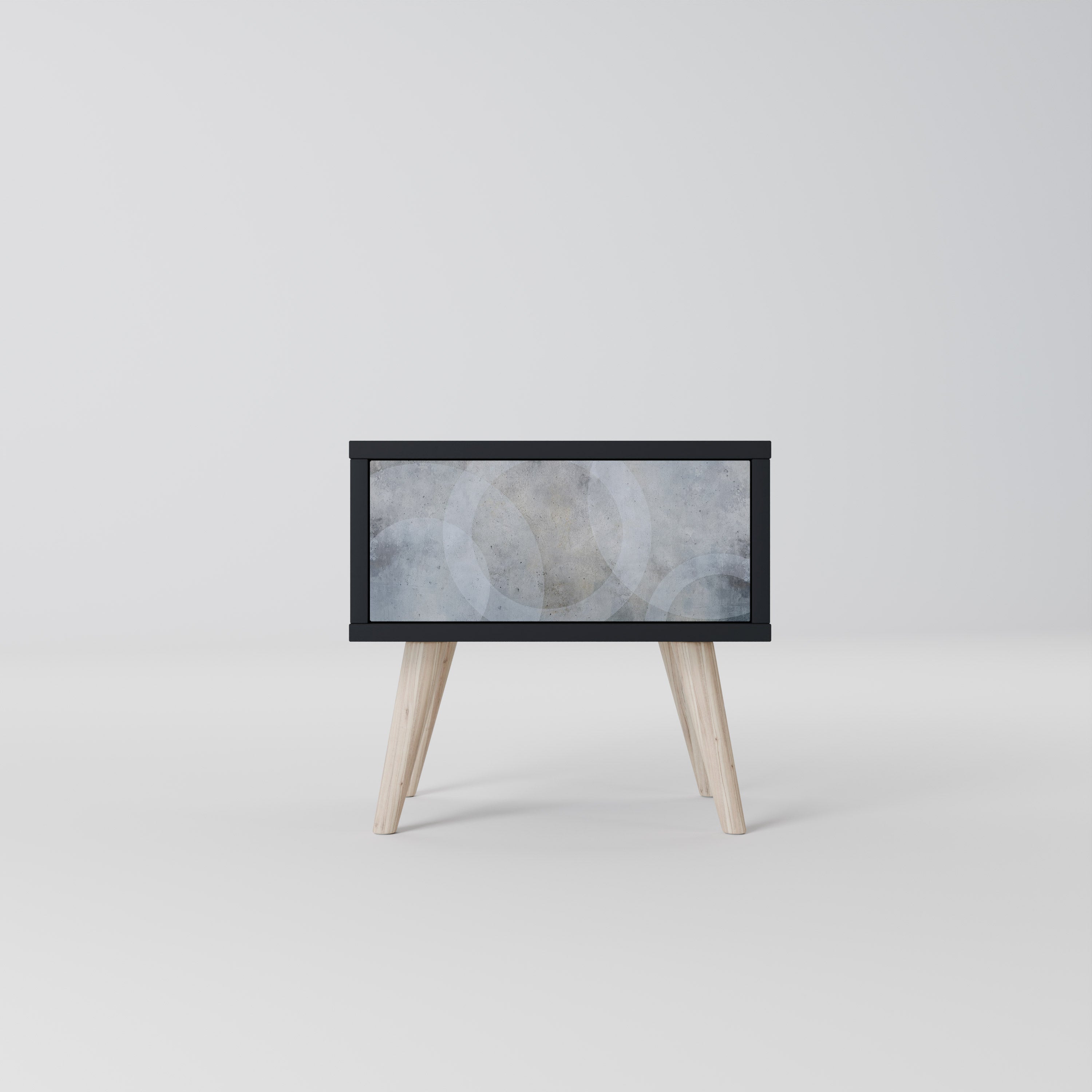 MUTED ARC Mesa de Cabeceira em Acabamento Preto