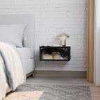 MARBLE OF TOMMORROW Mesa de Cabeceira em Acabamento Preto